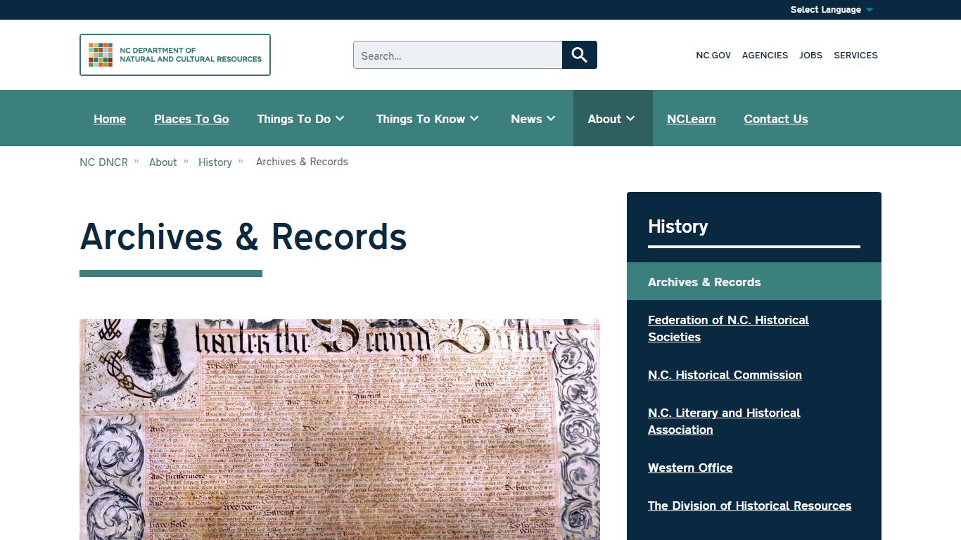 Division of Archives and Records | NC DNCR